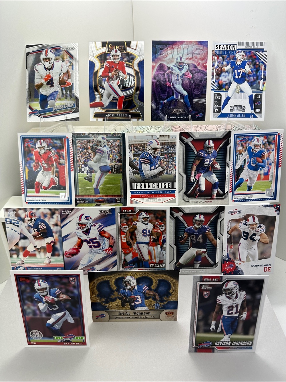 Josh Allen/James Cook+ Skyler Bell Rookie Bills 2000’s lot of 17 +Sammy Watkins
